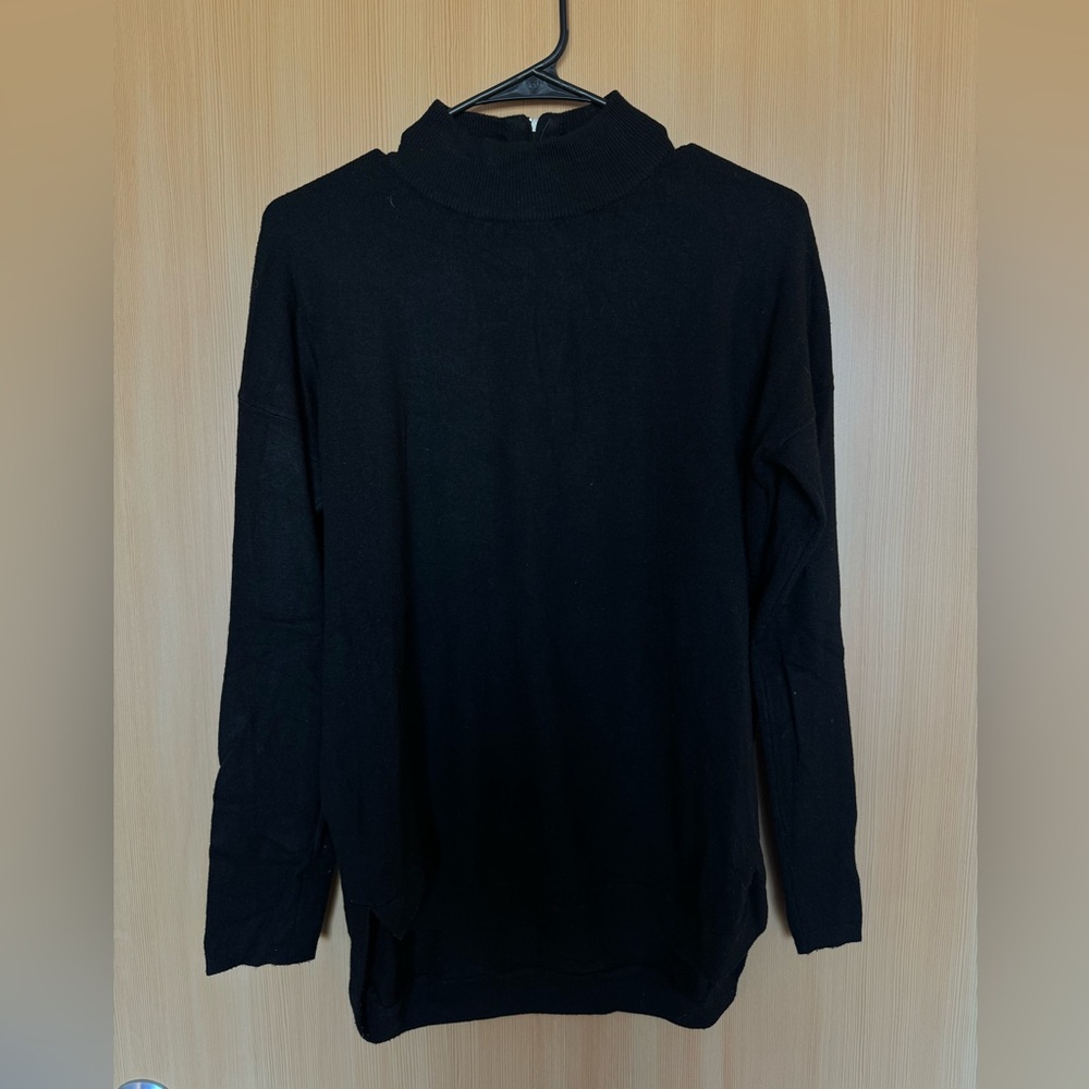 Black Mock Neck Sweater